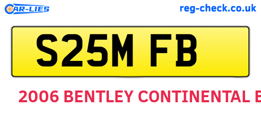 S25MFB are the vehicle registration plates.