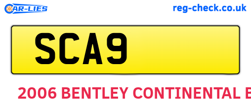 SCA9 are the vehicle registration plates.