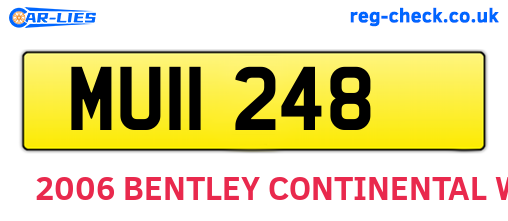 MUI1248 are the vehicle registration plates.
