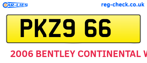 PKZ966 are the vehicle registration plates.