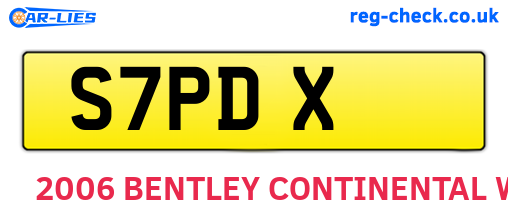 S7PDX are the vehicle registration plates.