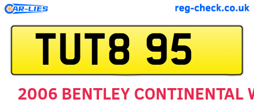 TUT895 are the vehicle registration plates.