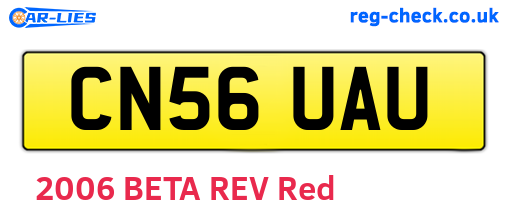 CN56UAU are the vehicle registration plates.