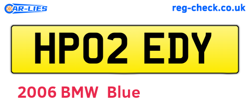 HP02EDY are the vehicle registration plates.