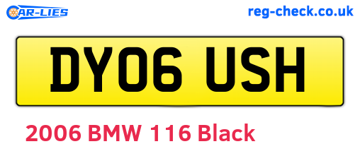 DY06USH are the vehicle registration plates.