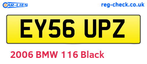 EY56UPZ are the vehicle registration plates.