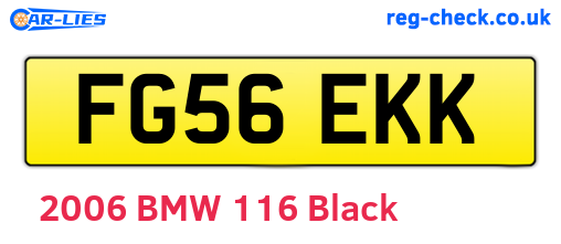 FG56EKK are the vehicle registration plates.
