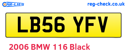 LB56YFV are the vehicle registration plates.