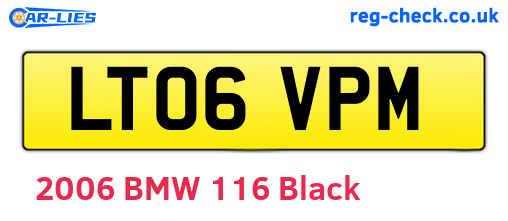 LT06VPM are the vehicle registration plates.