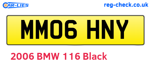 MM06HNY are the vehicle registration plates.