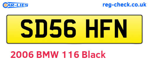 SD56HFN are the vehicle registration plates.