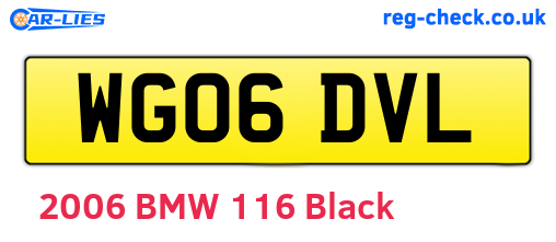 WG06DVL are the vehicle registration plates.