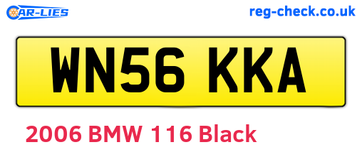 WN56KKA are the vehicle registration plates.