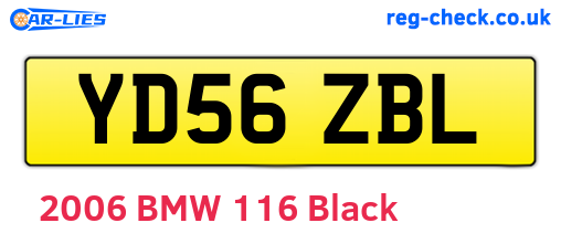 YD56ZBL are the vehicle registration plates.