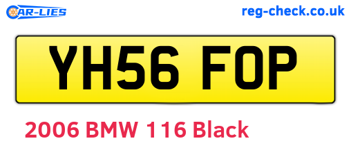YH56FOP are the vehicle registration plates.