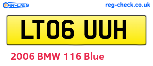 LT06UUH are the vehicle registration plates.