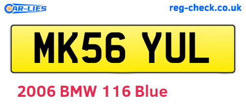 MK56YUL are the vehicle registration plates.