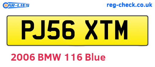 PJ56XTM are the vehicle registration plates.