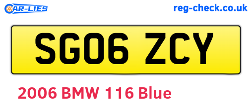 SG06ZCY are the vehicle registration plates.