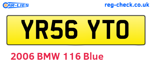 YR56YTO are the vehicle registration plates.