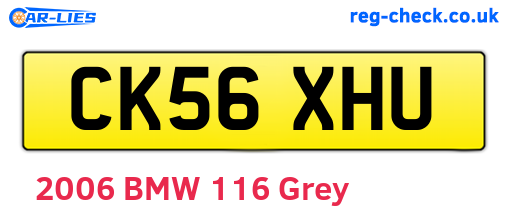 CK56XHU are the vehicle registration plates.