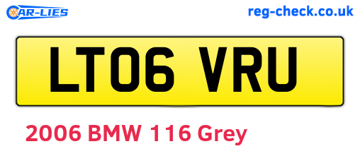LT06VRU are the vehicle registration plates.