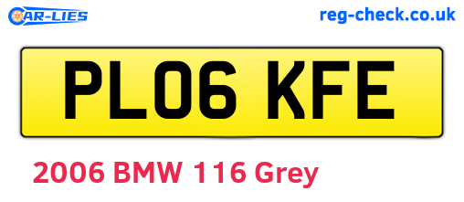 PL06KFE are the vehicle registration plates.