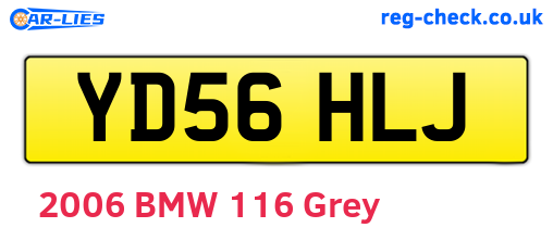YD56HLJ are the vehicle registration plates.