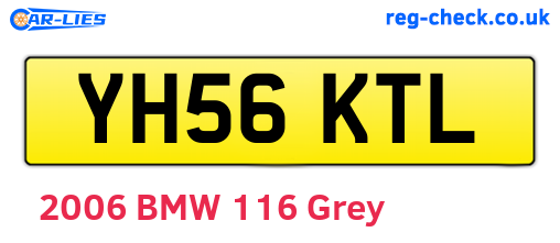 YH56KTL are the vehicle registration plates.