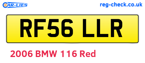 RF56LLR are the vehicle registration plates.