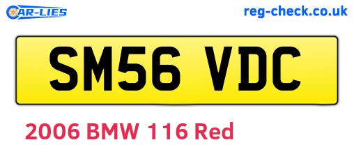 SM56VDC are the vehicle registration plates.
