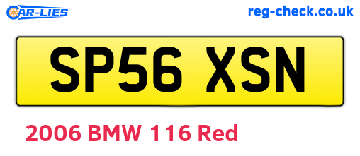SP56XSN are the vehicle registration plates.