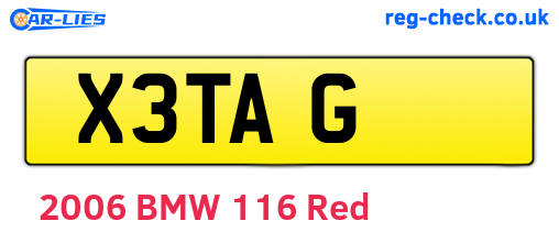 X3TAG are the vehicle registration plates.
