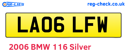 LA06LFW are the vehicle registration plates.