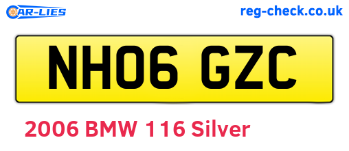 NH06GZC are the vehicle registration plates.
