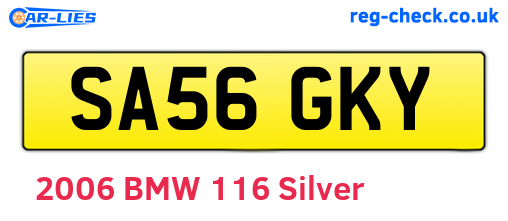SA56GKY are the vehicle registration plates.