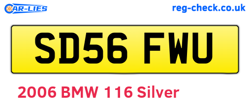 SD56FWU are the vehicle registration plates.