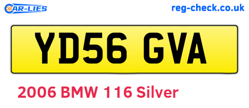 YD56GVA are the vehicle registration plates.