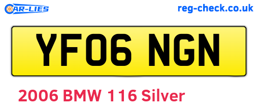 YF06NGN are the vehicle registration plates.