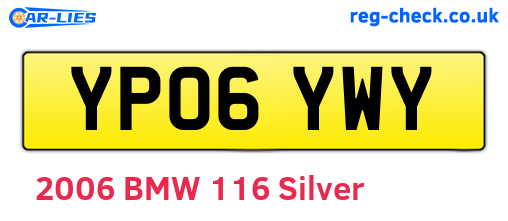 YP06YWY are the vehicle registration plates.