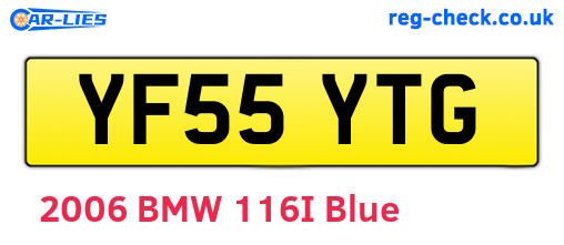 YF55YTG are the vehicle registration plates.