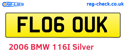 FL06OUK are the vehicle registration plates.