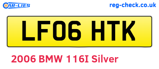 LF06HTK are the vehicle registration plates.