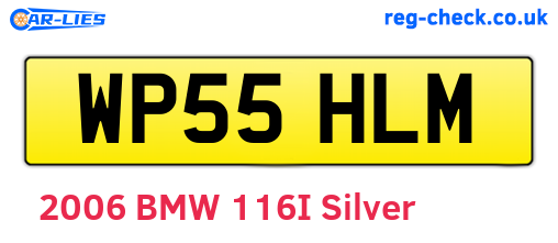 WP55HLM are the vehicle registration plates.