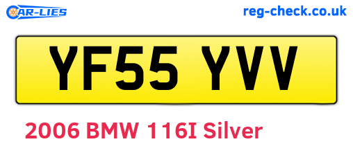 YF55YVV are the vehicle registration plates.