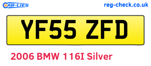 YF55ZFD are the vehicle registration plates.