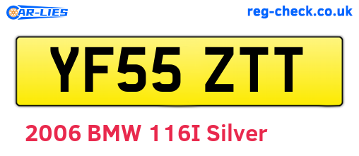 YF55ZTT are the vehicle registration plates.