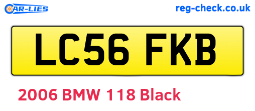 LC56FKB are the vehicle registration plates.