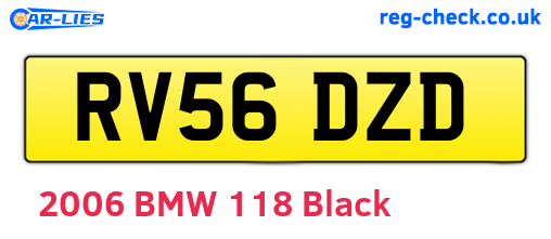 RV56DZD are the vehicle registration plates.
