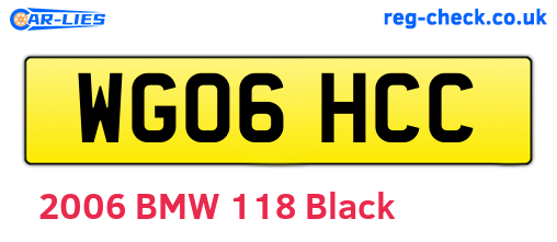 WG06HCC are the vehicle registration plates.
